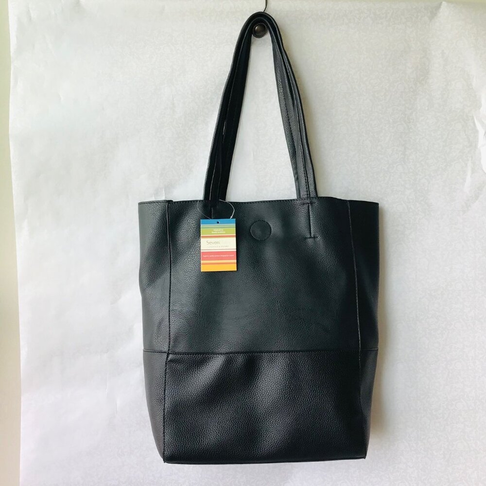 Seven Days Lifestyle and Dreams Large Shoulder bag Vegan Black 11” W x 15” H x 5